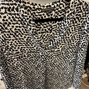 Adrianna Papell Black and White Women's Top Med
